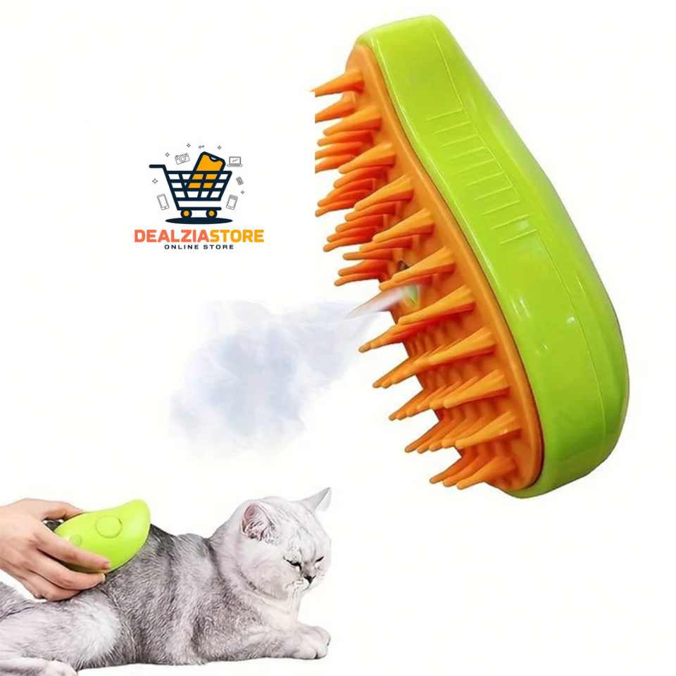cepillo de vapor 3 en 1 para mascotas